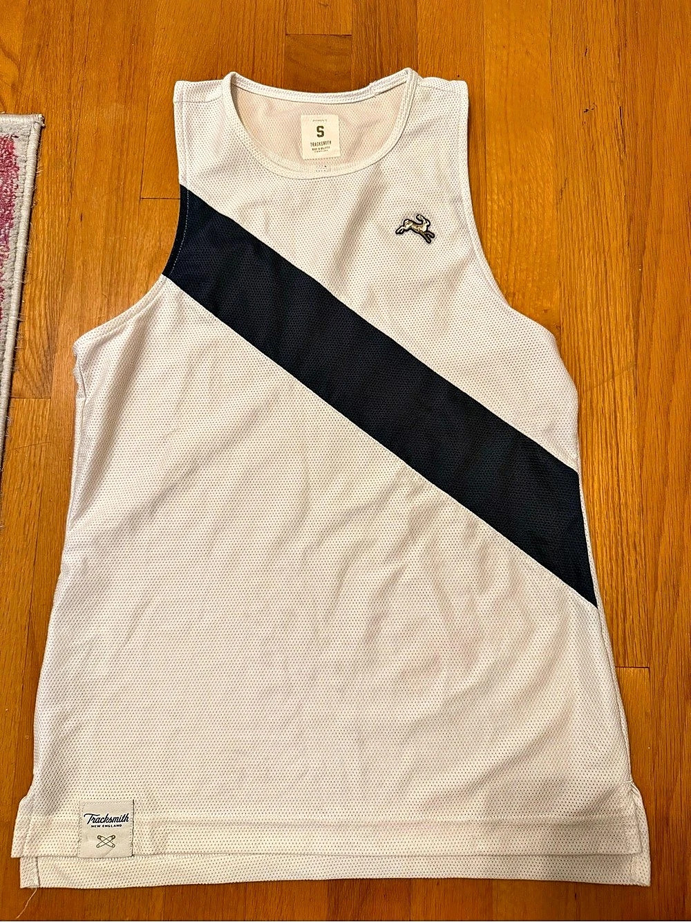 Tracksmith Women'Small Van Cortlandt Singlet White & Black Small
